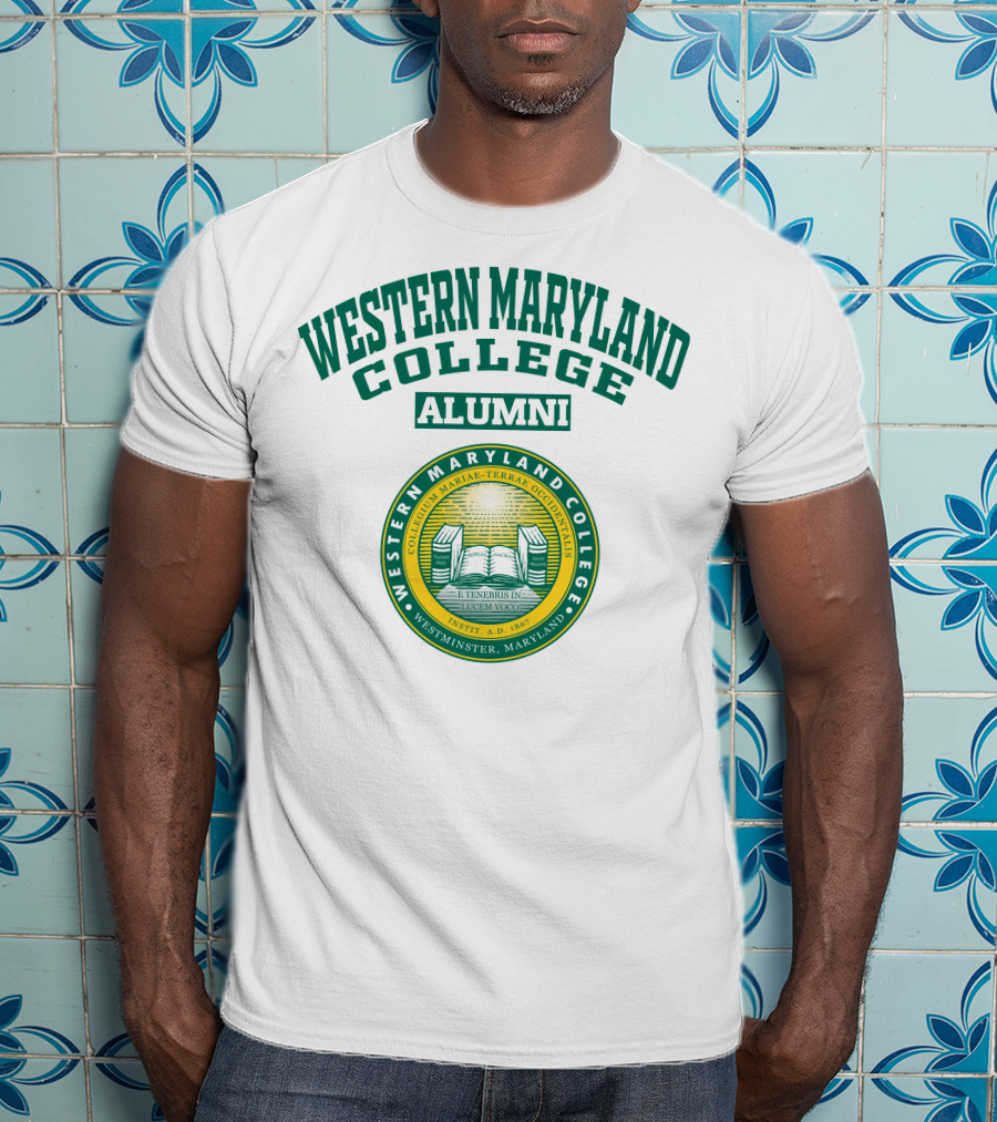 Western Maryland College Alumni Westminster Seal E Tenebris In Lucem Voco T-Shirt