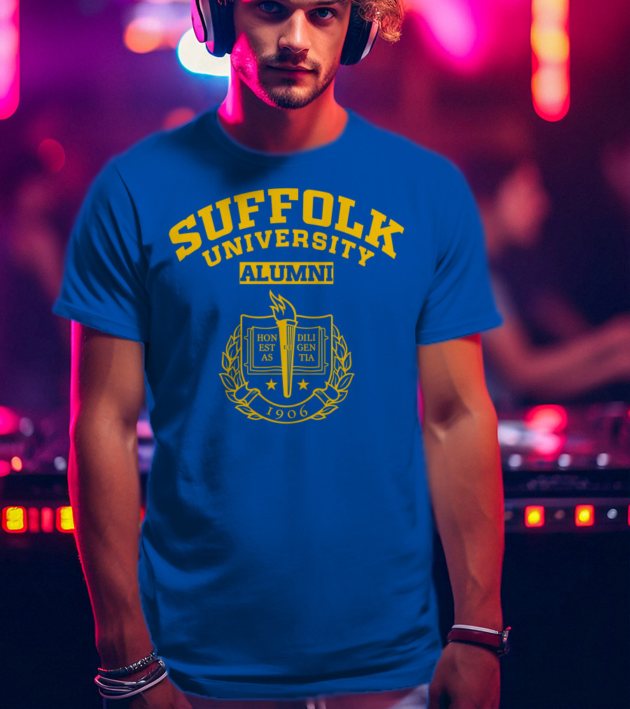 Suffolk University Alumni 1906 Emblem With Torch And Laurel Wreath T-Shirt