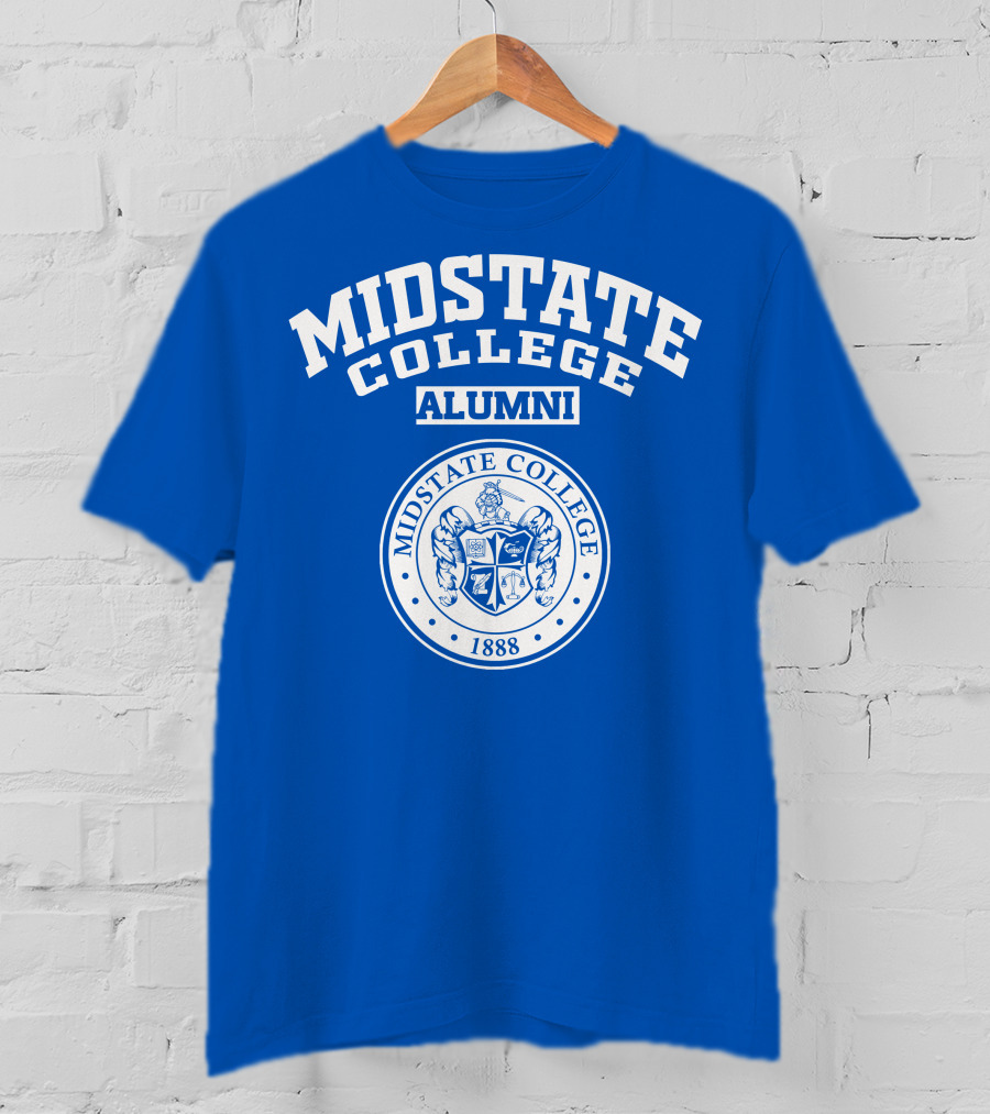 Midstate College Alumni 1888 Crest Emblem T-Shirt