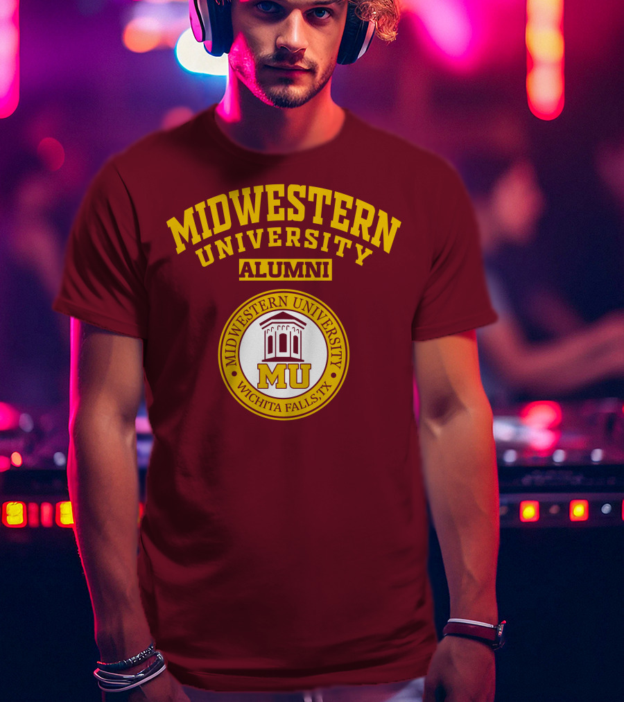 Midwestern University Alumni Badge Wichita Falls TX MU T-Shirt