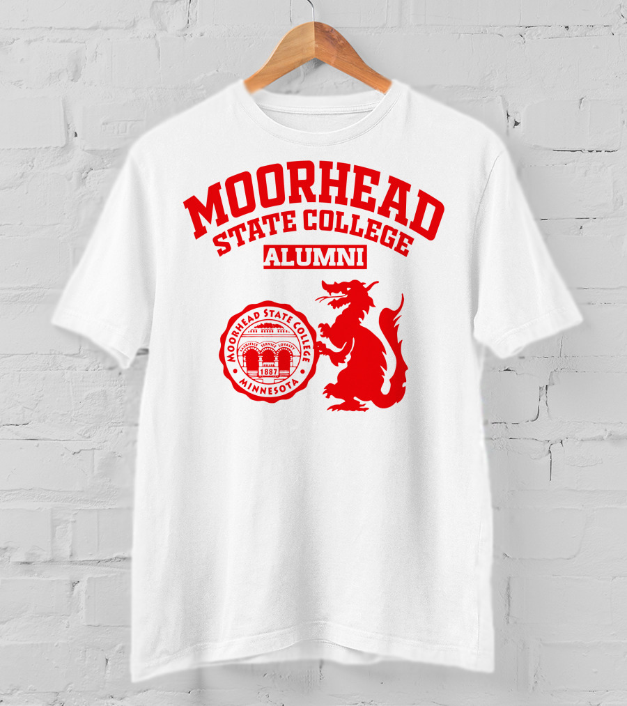 Moorhead State College Alumni Minnesota 1887 Red Dragon T-Shirt