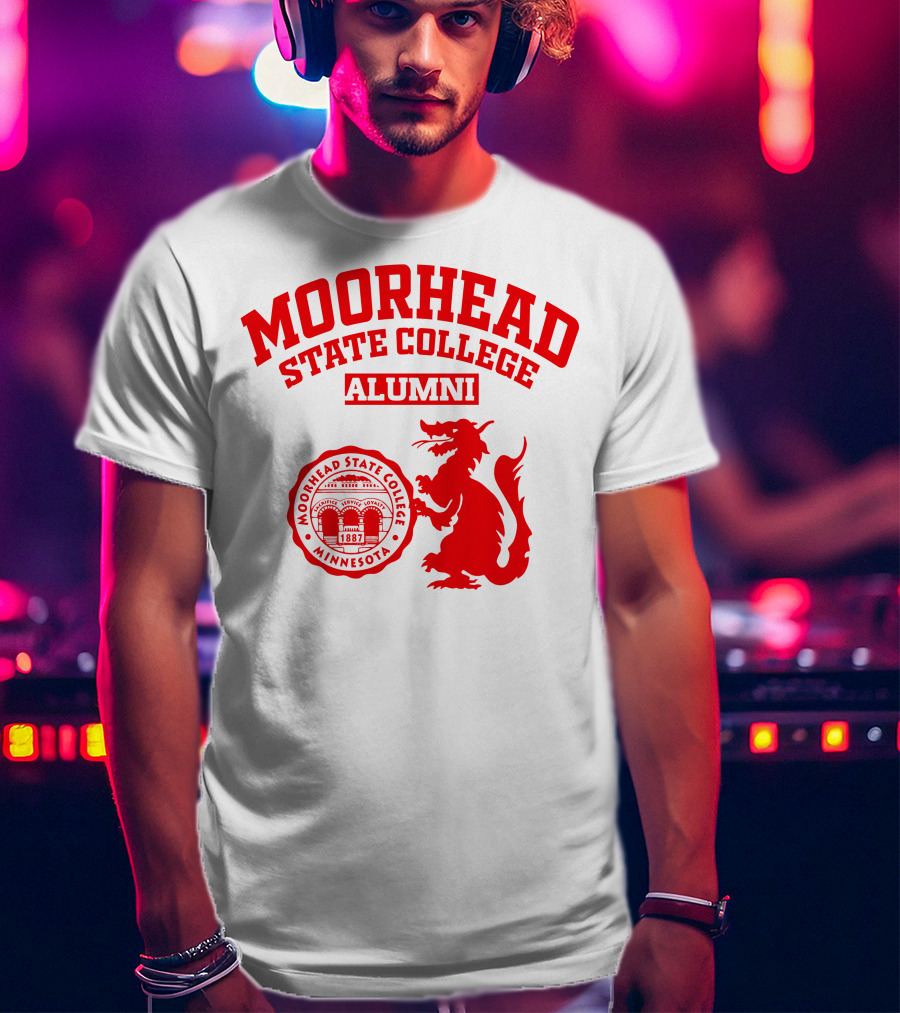 Moorhead State College Alumni Minnesota 1887 Red Dragon T-Shirt