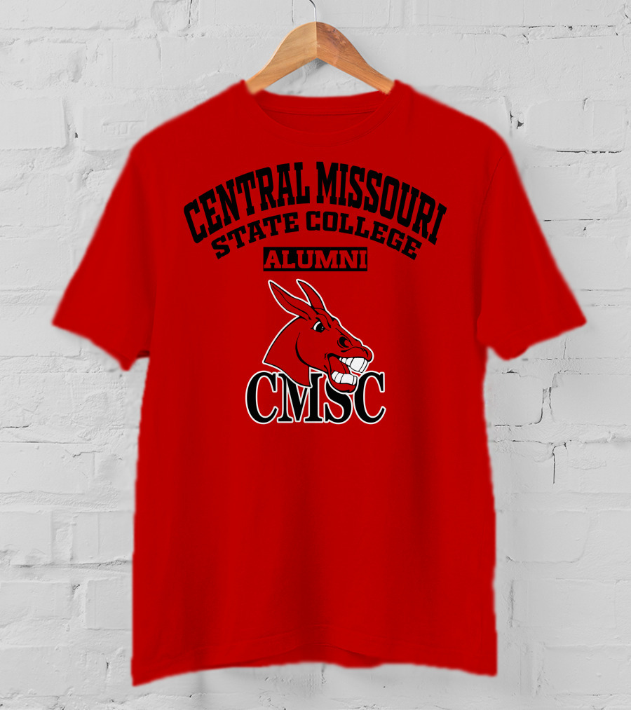Central Missouri State College Alumni CMSC Red Mule T-Shirt