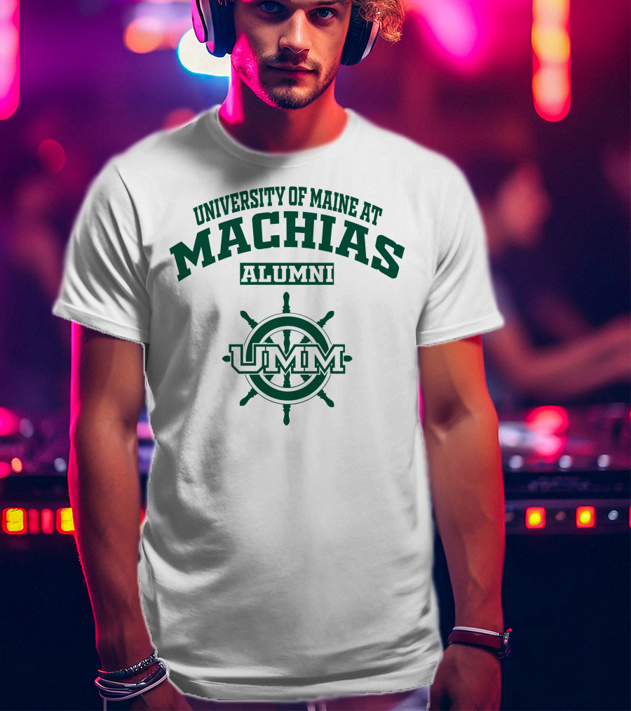 University Of Maine At Machias UMM Alumni Ship Wheel T-Shirt