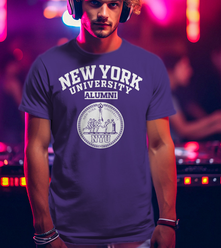 New York University Alumni NYU Seal Purple T-Shirt