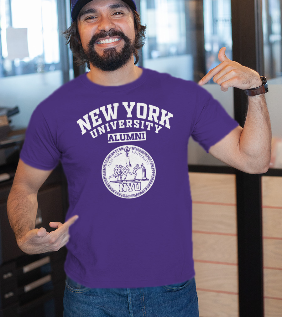 New York University Alumni NYU Seal Purple T-Shirt