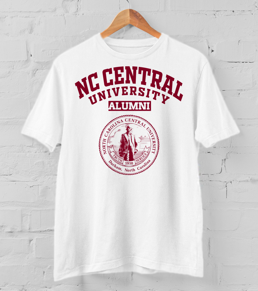 NC Central University Alumni North Carolina Central University Seal Durham 1910 Truth Service T-Shirt