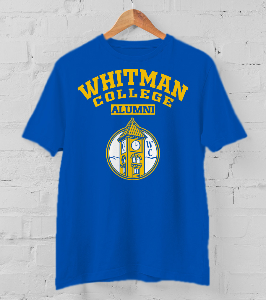 WHITMAN COLLEGE ALUMNI WC Clock Tower T-Shirt