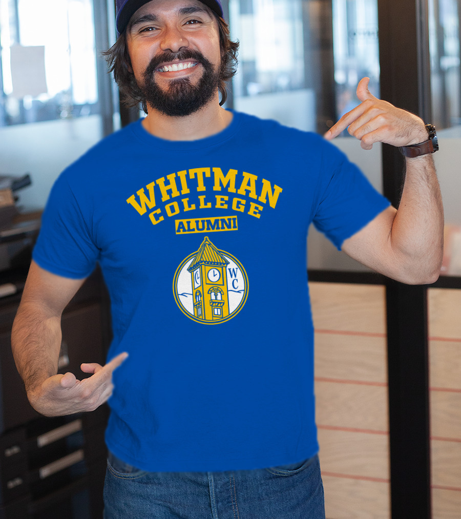 WHITMAN COLLEGE ALUMNI WC Clock Tower T-Shirt