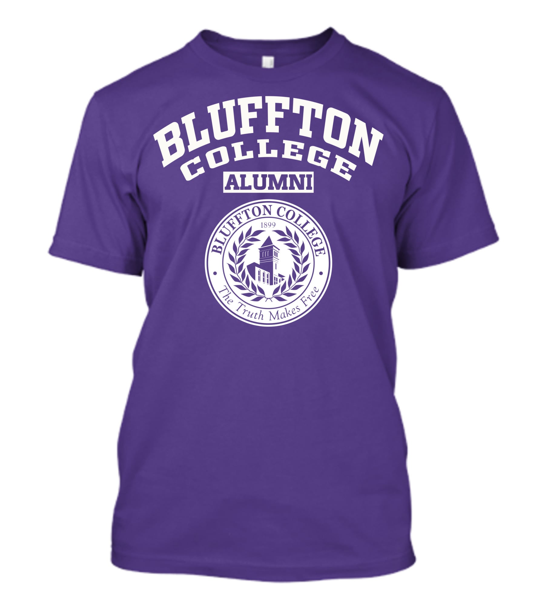 Bluffton College Alumni The Truth Makes Free 1899 Seal T-Shirt