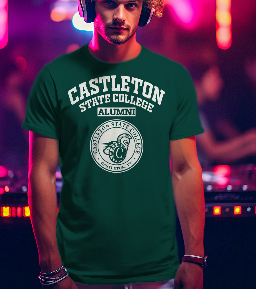 Castleton State College Alumni Spartan Emblem Castleton VT T-Shirt