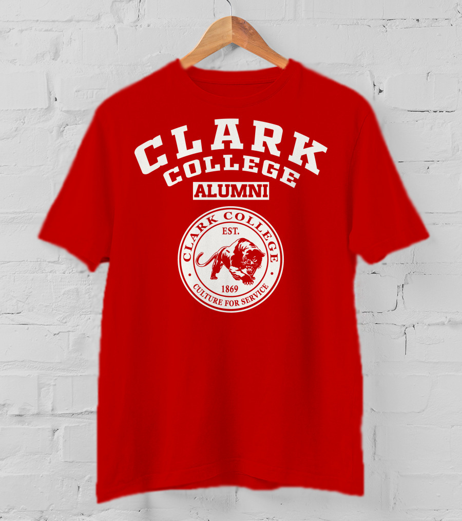 Clark College Alumni Est. 1869 Culture For Service Panther Emblem T-Shirt