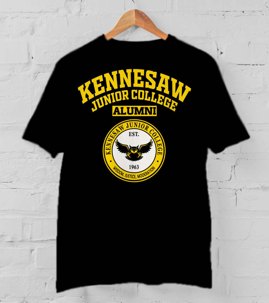 Kennesaw Junior College Alumni 1963 Wisdom Justice Moderation Owl T-Shirt