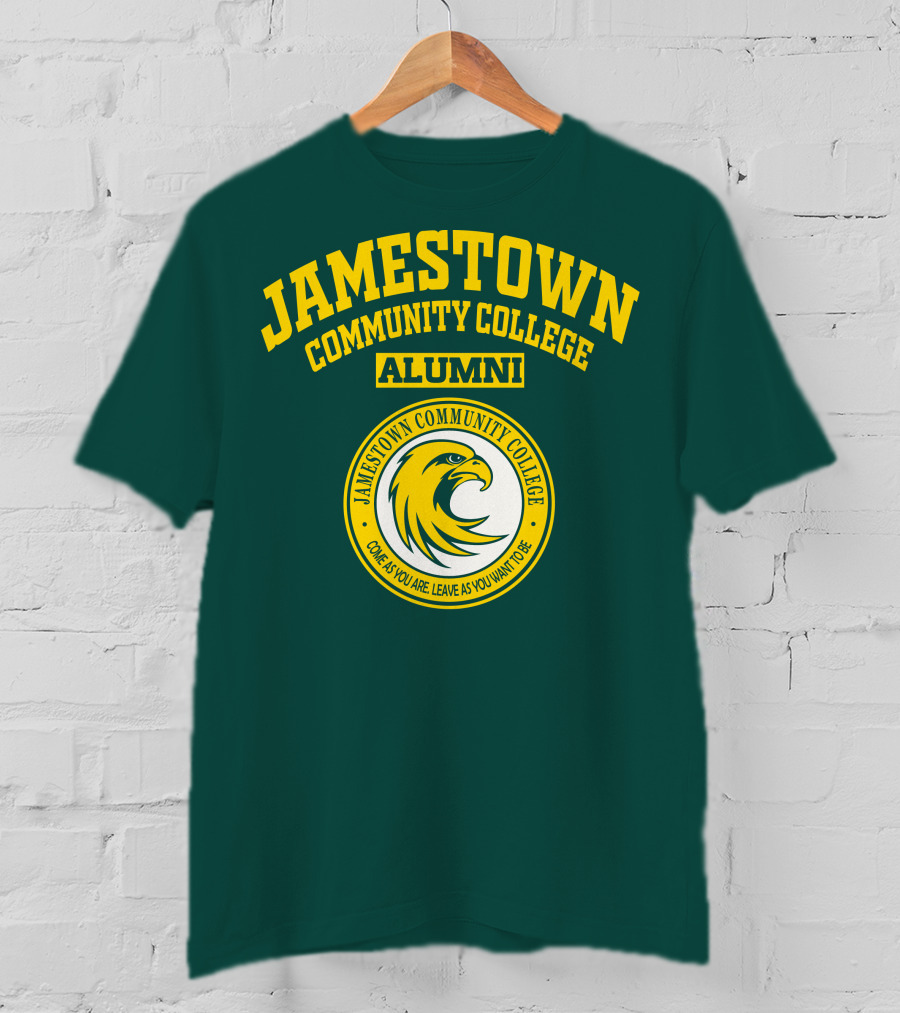 Jamestown Community College Alumni Eagle Logo Come As You Are Leave As You Want To Be T-Shirt