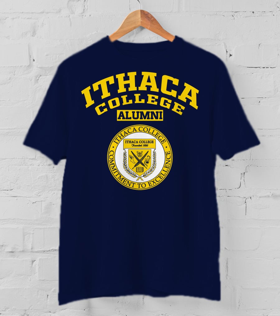 Ithaca College Alumni Commitment To Excellence Founded 1892 Emblem T-Shirt
