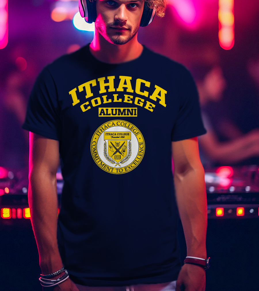 Ithaca College Alumni Commitment To Excellence Founded 1892 Emblem T-Shirt