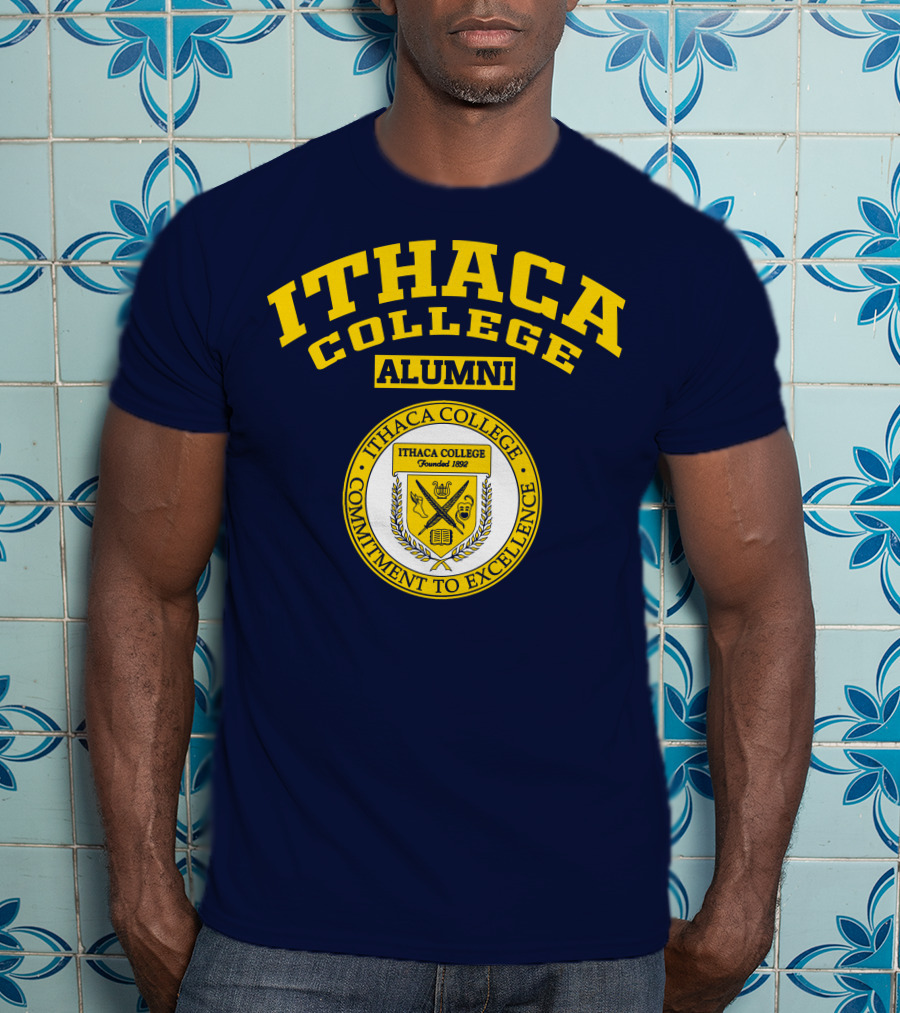 Ithaca College Alumni Commitment To Excellence Founded 1892 Emblem T-Shirt