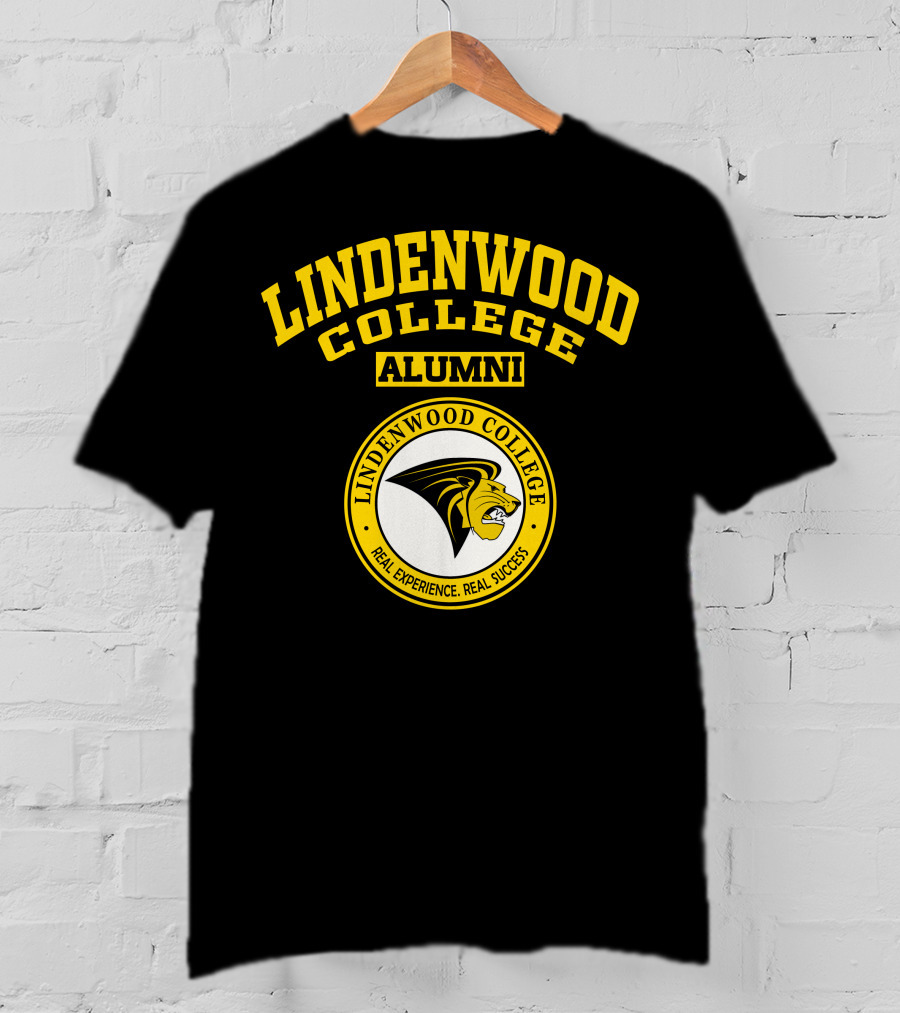 Lindenwood College Alumni Real Experience Real Success Lion T-Shirt