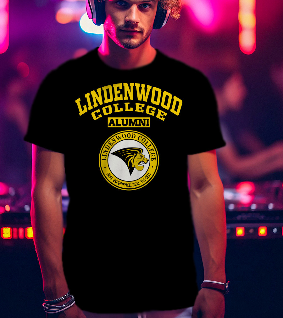 Lindenwood College Alumni Real Experience Real Success Lion T-Shirt