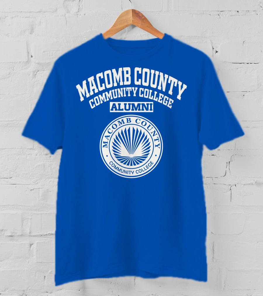 Macomb County Community College Alumni Seal Blue T-Shirt