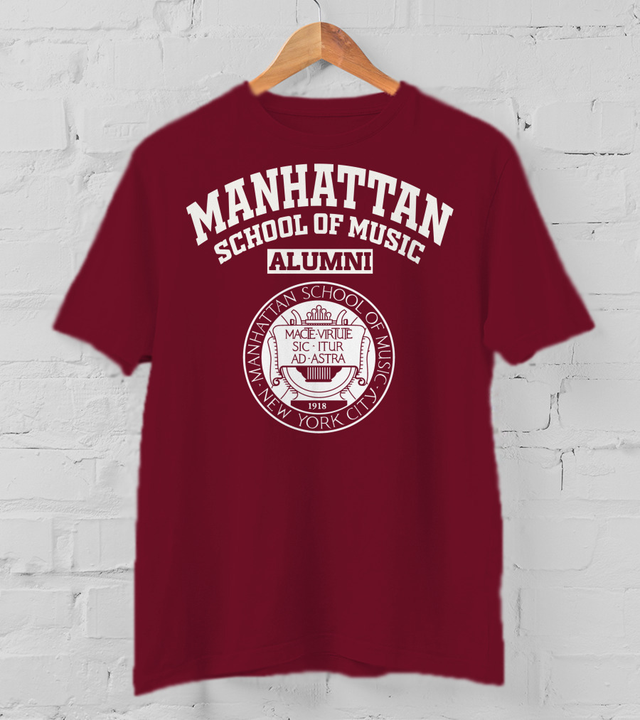 Manhattan School Of Music Alumni Mace Virtue Sic Itur Ad Astra 1918 New York City T-Shirt