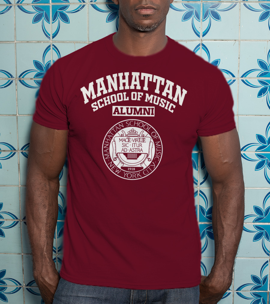 Manhattan School Of Music Alumni Mace Virtue Sic Itur Ad Astra 1918 New York City T-Shirt