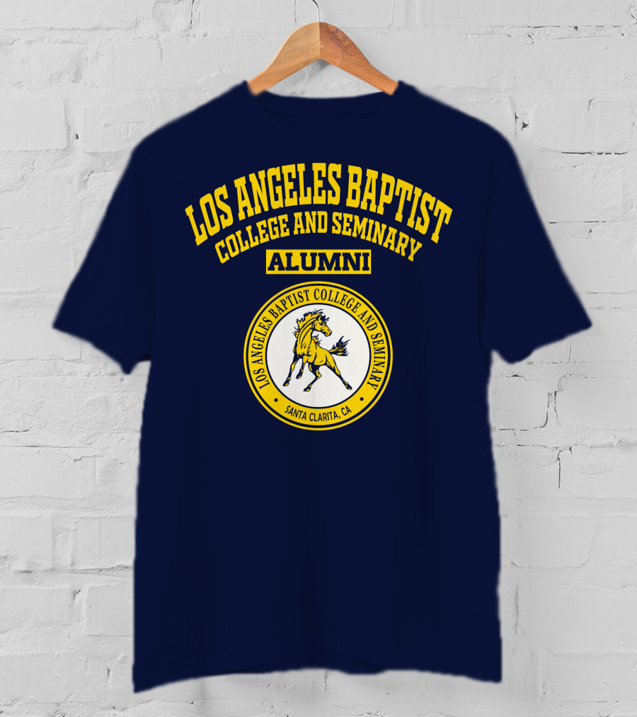 Los Angeles Baptist College And Seminary Alumni Santa Clarita CA Logo Horse Emblem T-Shirt