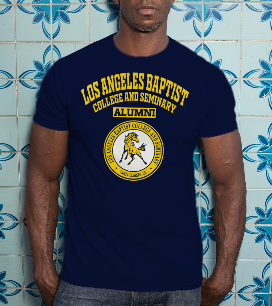 Los Angeles Baptist College And Seminary Alumni Santa Clarita CA Logo Horse Emblem T-Shirt