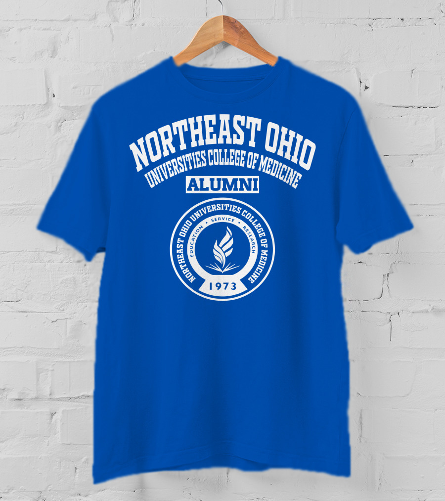 Northeast Ohio Universities College Of Medicine Alumni 1973 Education Service Research T-Shirt