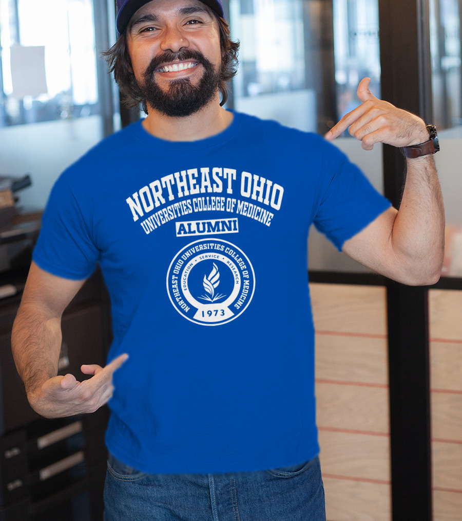 Northeast Ohio Universities College Of Medicine Alumni 1973 Education Service Research T-Shirt