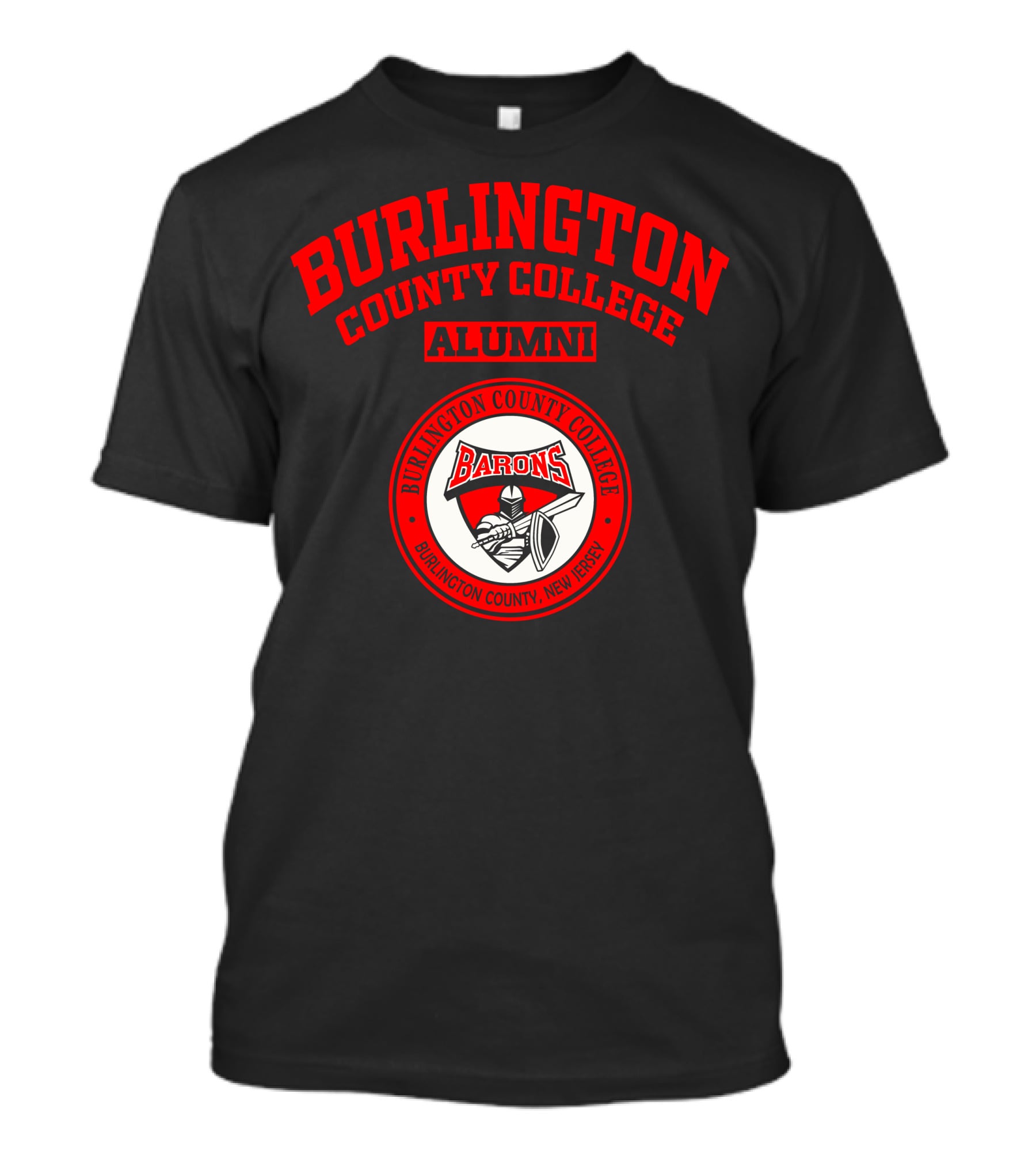 Burlington County College Alumni Barons Burlington County New Jersey T-Shirt