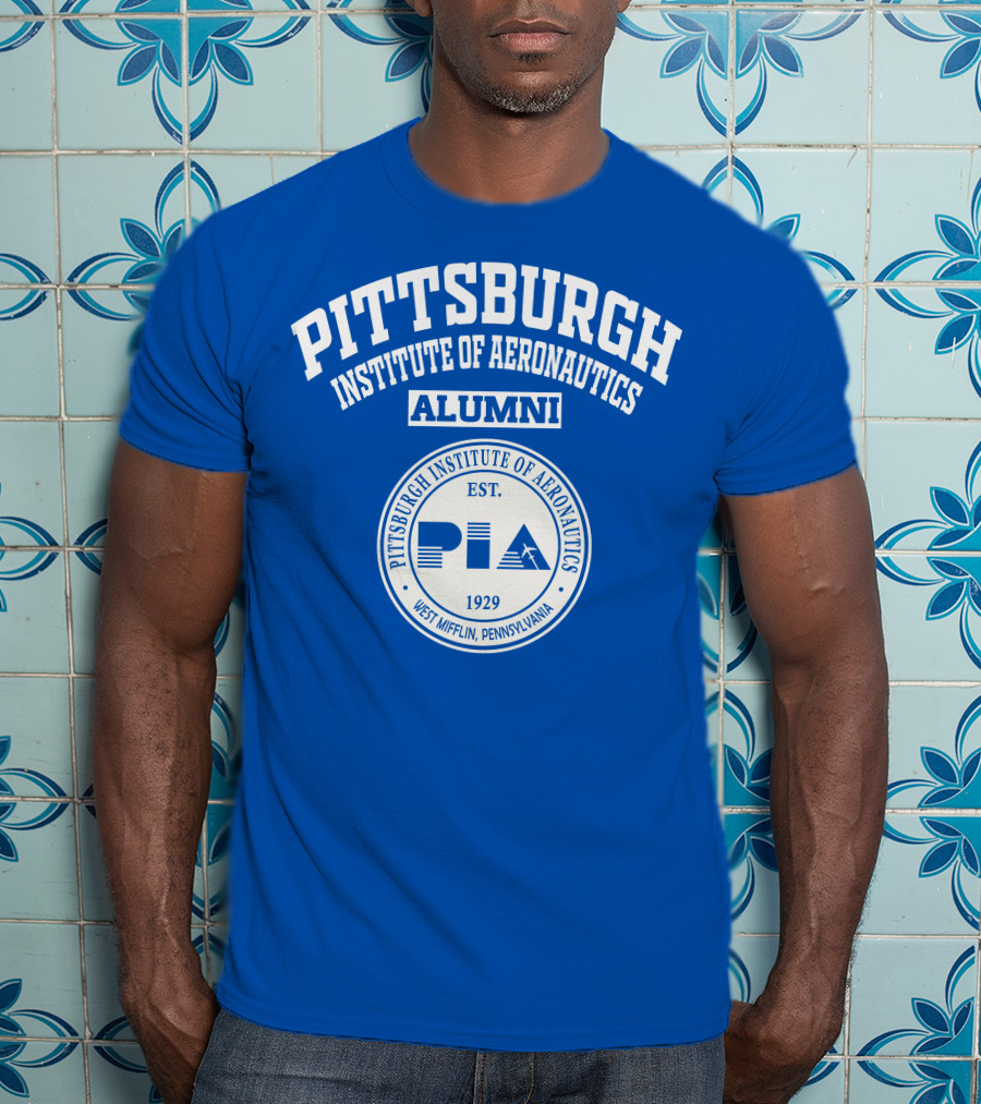 Pittsburgh Institute Of Aeronautics Alumni PIA Est. 1929 West Mifflin Pennsylvania T-Shirt