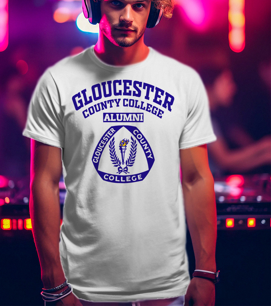Gloucester County College Alumni Torch Laurel Emblem T-Shirt