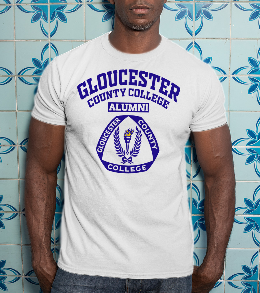 Gloucester County College Alumni Torch Laurel Emblem T-Shirt