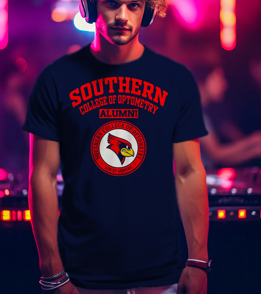 Southern College Of Optometry Alumni Lux Et Veritas Cardinal T-Shirt