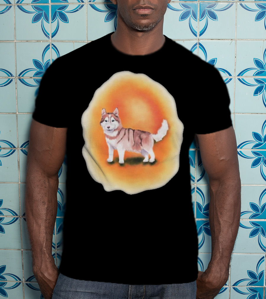 Upblissed ADHD Husky Roam As A Pack Vibrant Sunset Aura T-Shirt