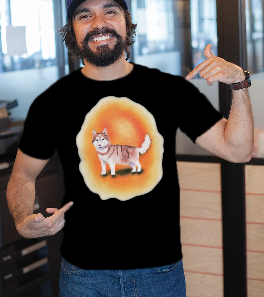 Upblissed ADHD Husky Roam As A Pack Vibrant Sunset Aura T-Shirt
