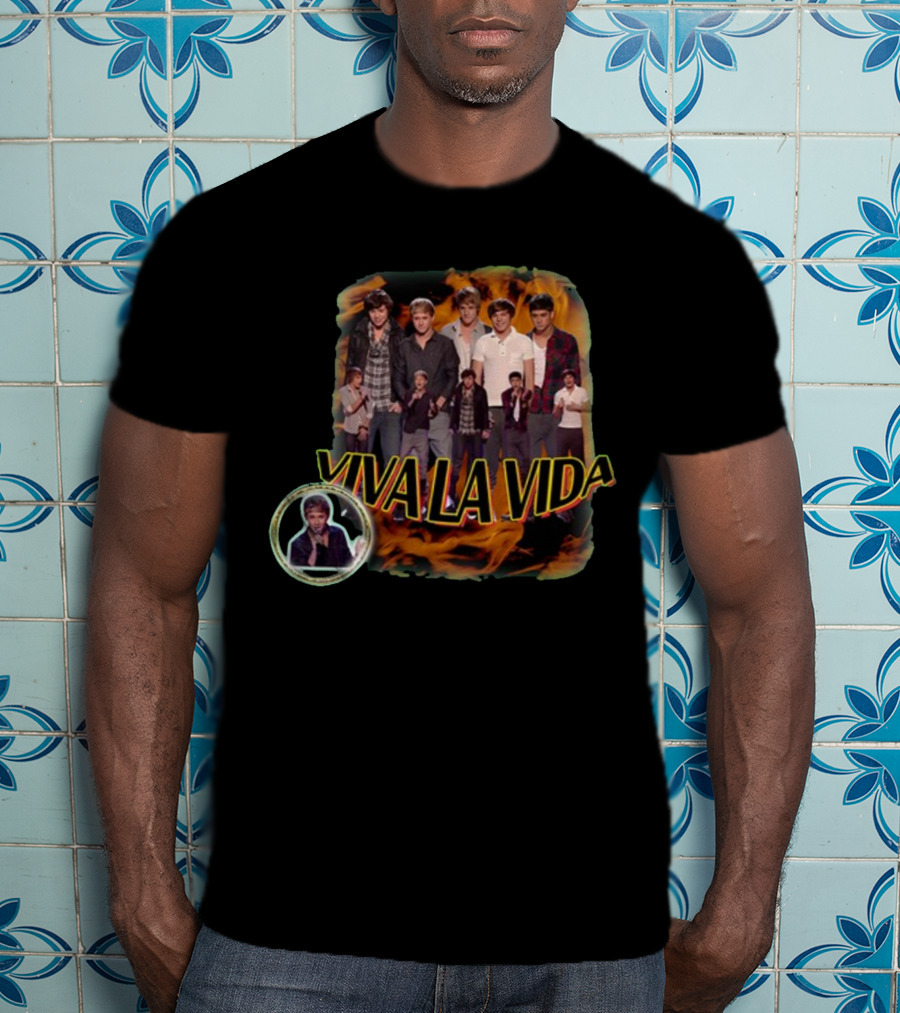 Keelybutler Sadstreet Viva La Vida Group Performance Flame Background T-Shirt