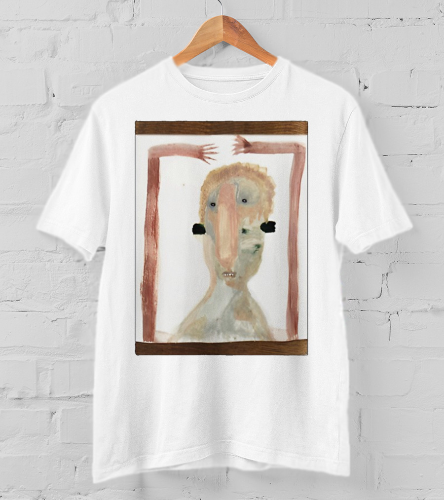Andrew Leezus Pink Boogeyman Surreal Expressionist Character With Abstract Features T-Shirt