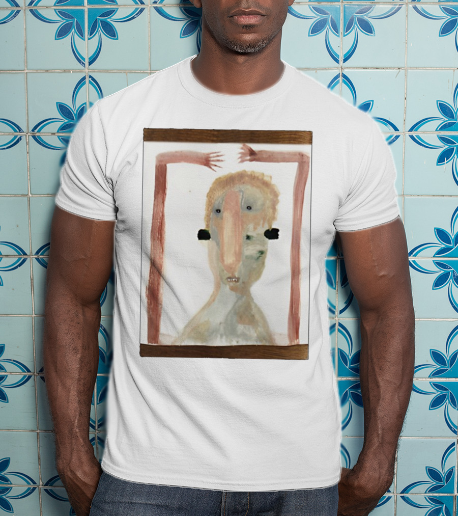 Andrew Leezus Pink Boogeyman Surreal Expressionist Character With Abstract Features T-Shirt