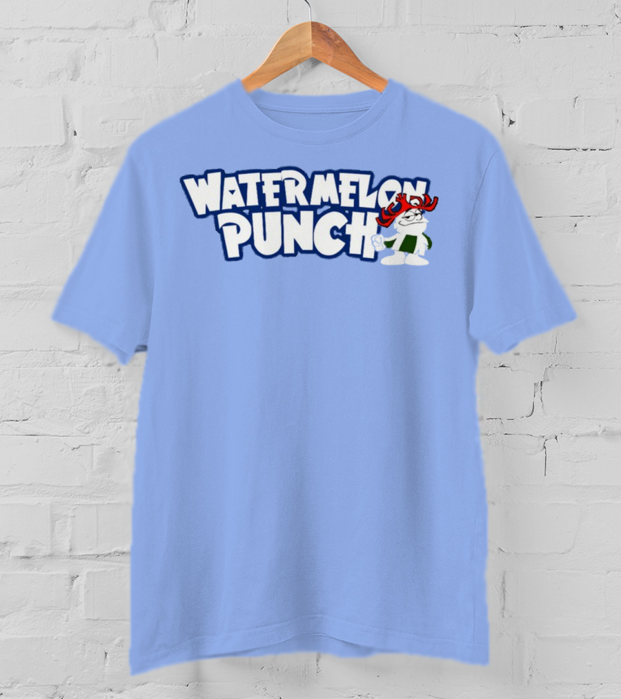 Watermelon Punch Cool Character With Fun Red Glasses And Green Shorts T-Shirt