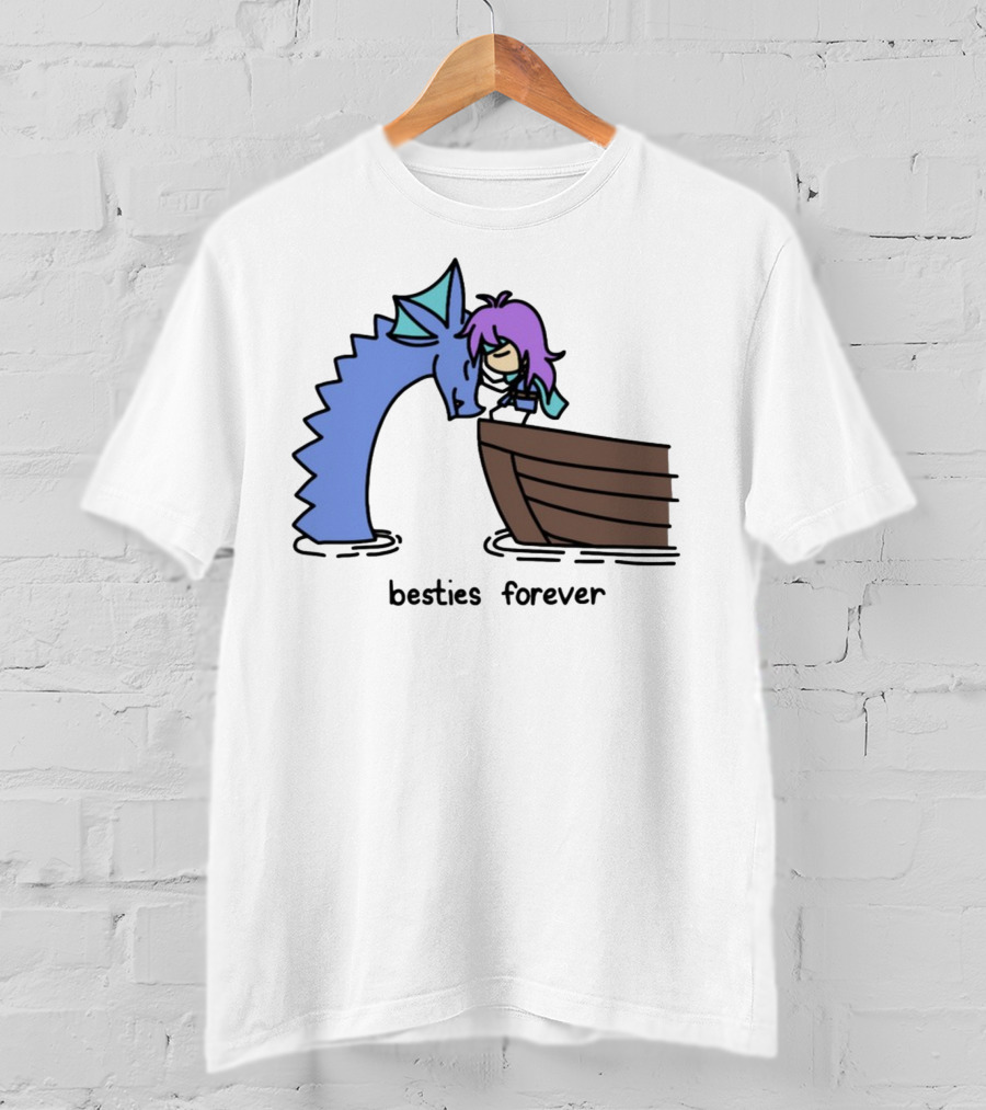 Kimchichickenbeer Faris And Syldra Besties Forever Best Friends With Dragon And Boat Scene T-Shirt