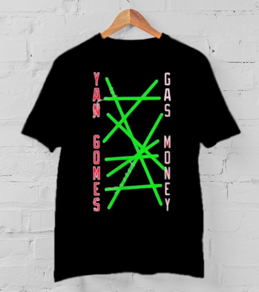Yan Gomes Gas Money Neon Green Abstract Baseball T-Shirt