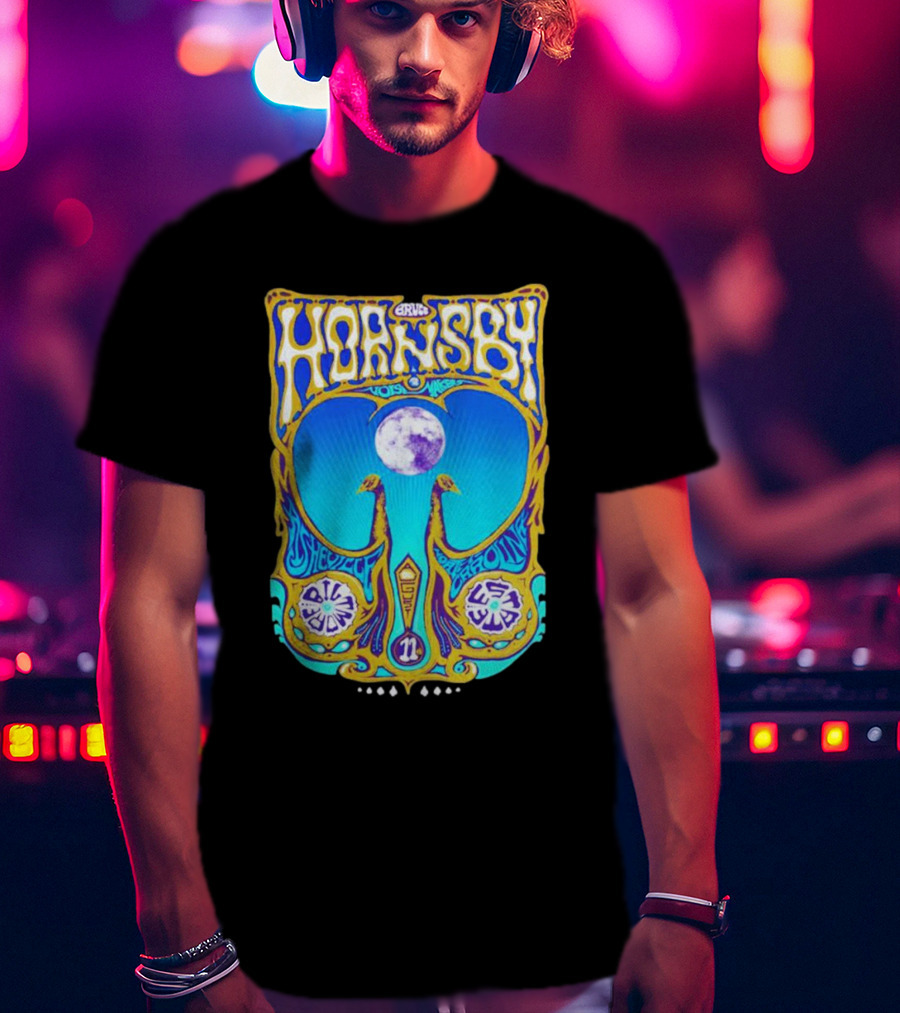 Bruce Hornsby Vintage Music Art With New York Psychedelic Blue Moon T-Shirt