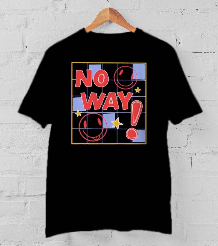 No Way Smile Faces Stars Pattern Nephyrus T-Shirt