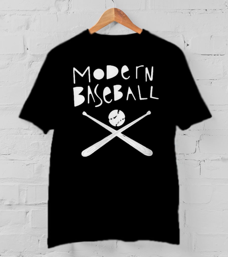 Modern Baseball Crossed Bats And Ball T-Shirt