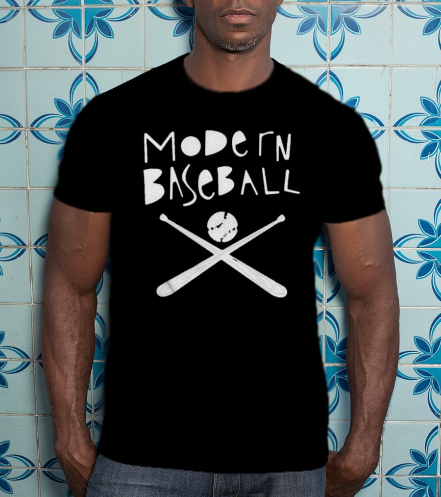 Modern Baseball Crossed Bats And Ball T-Shirt