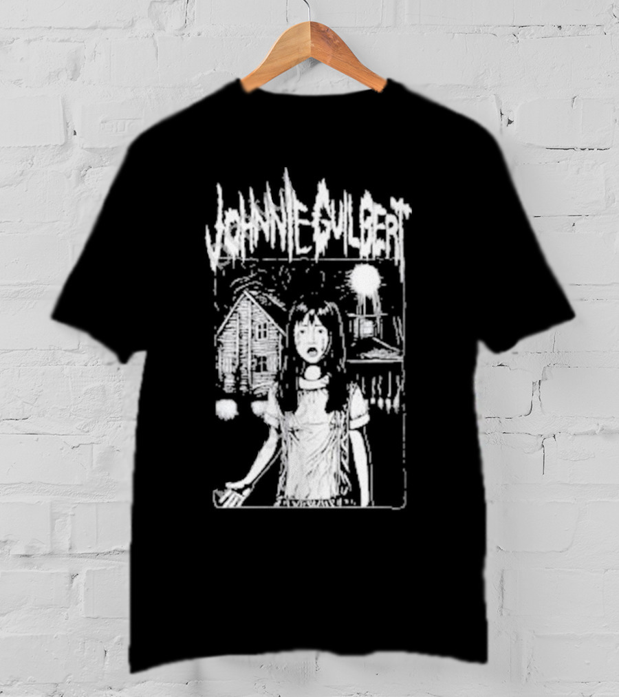Johnnie Guilbert The Lost Girl Creepy Haunted House Background T-Shirt