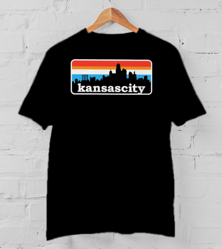 Kansas City Skyline Retro Colors T-Shirt
