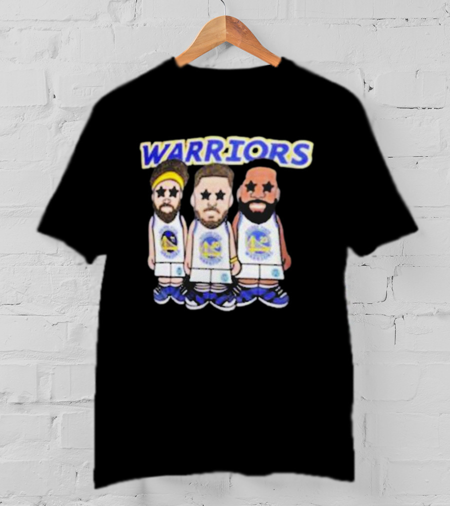 Warriors Steph Curry Klay Thompson Draymond Cartoon T-Shirt